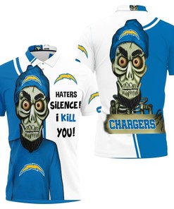 Men's Los Angeles Chargers Haters I Kill You 3D Polo Shirt - Edgy Design for Fans