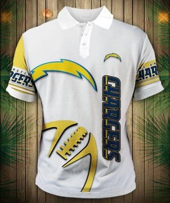 Men's Los Angeles Chargers Zigzag Casual Polo Shirt - Unique and Trendy