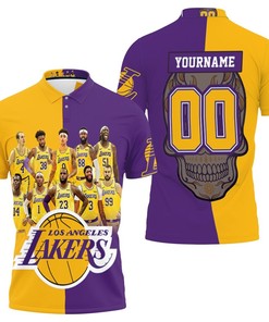 Men's Los Angeles Lakers Skull Logo Western Conference Polo Shirt - Celebrate Your Team