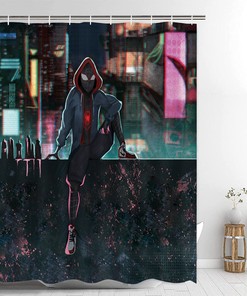 Miles Morales Spider-Man Shower Curtain Gift for Fans of the Iconic Superhero