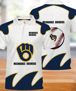 Milwaukee Brewers Limited Edition Eachstep 3D All Over Print Polo Shirt