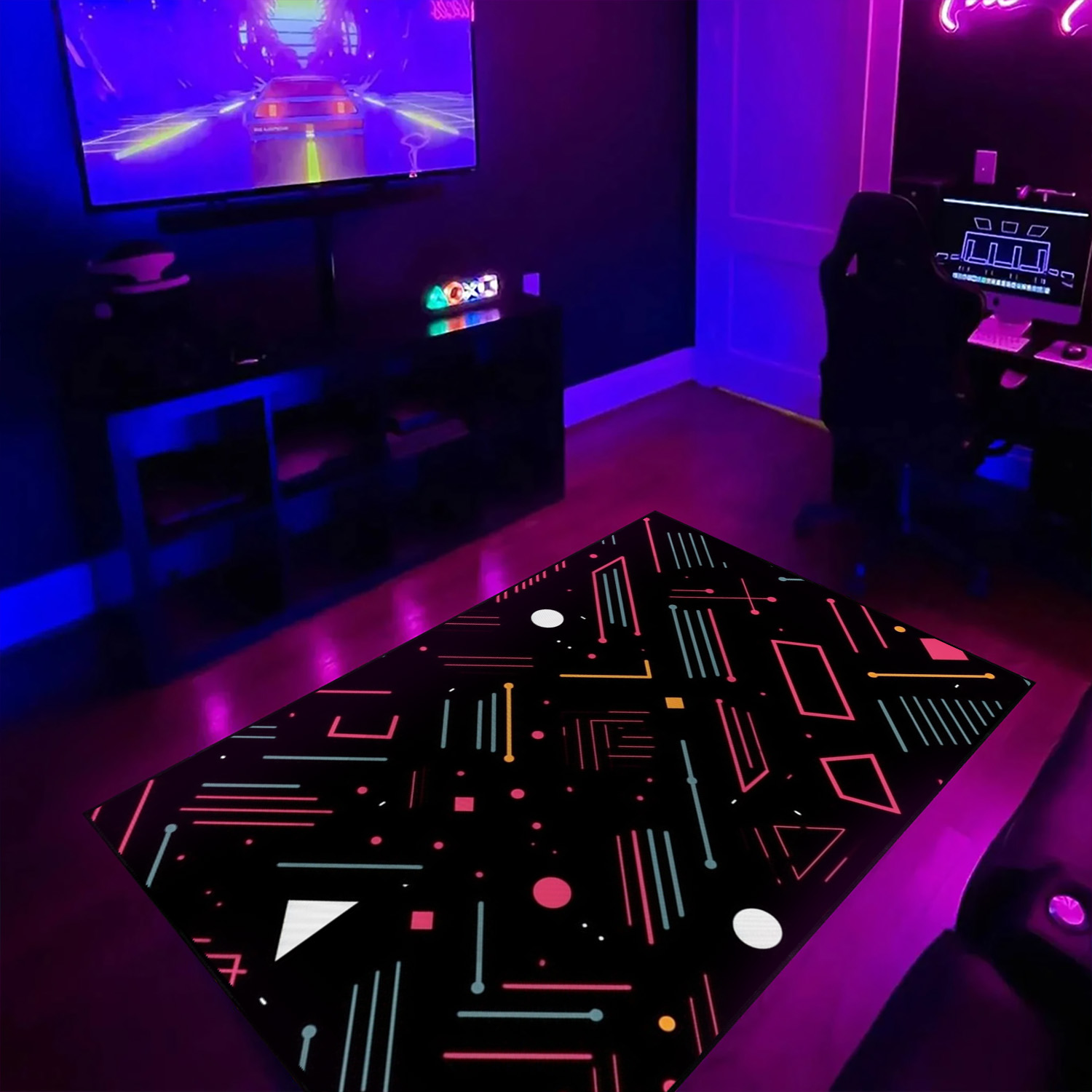 Modern Geometric Arcade Pattern Customizable Area Rug