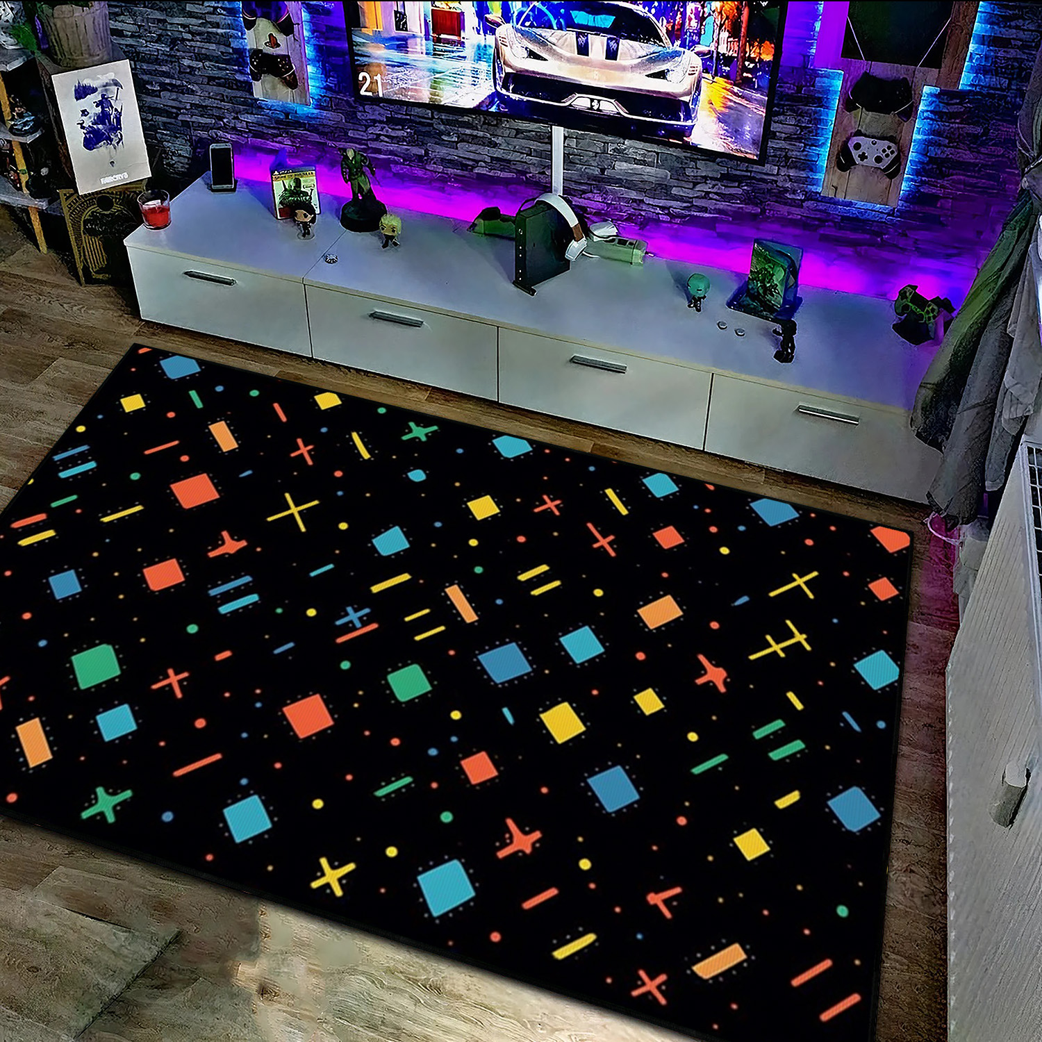 Modern Geometric Arcade Pattern Customizable Rug