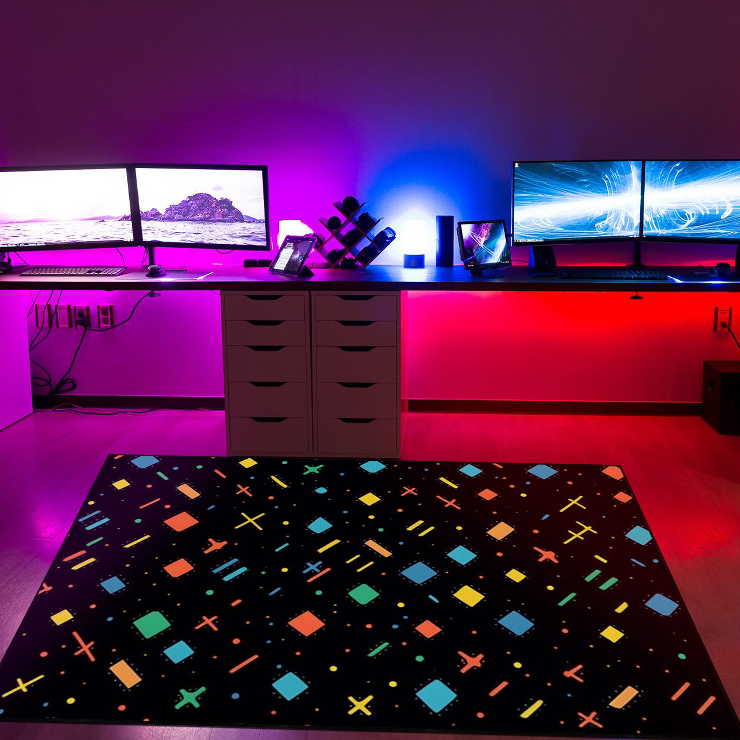 Modern Geometric Arcade Pattern Customizable Rug