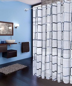 Modern Geometric Plaid Pattern Shower Curtain - Stylish Bathroom Accessory
