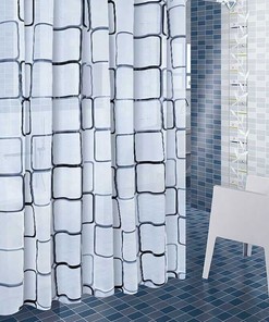 Modern Geometric Plaid Pattern Shower Curtain - Stylish Bathroom Accessory