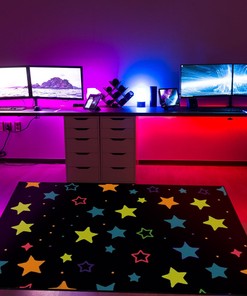 Modern Geometric Star Arcade Pattern Customizable Rug