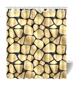 Modern Giraffe Animal Print Shower Curtain for Bathroom Decor