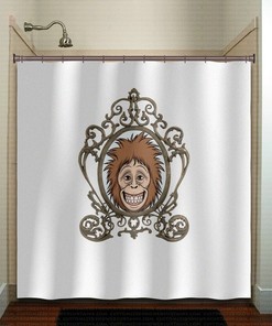 Monkey Funny Beauty Shower Curtain Stall Bathroom Decor