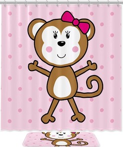 Monkey Shower Curtain - Perfect addition to your bathroom decor