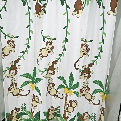 Monkey Shower Curtain with Creative Design for Bathroom