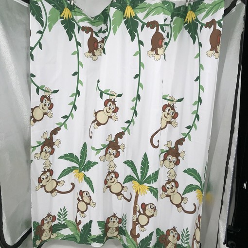 Monkey Shower Curtain with Creative Design for Bathroom