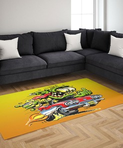 Muscle Car Hot Rod Area Rug - Perfect for Garage Decoration