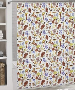 Mushroom Shower Curtain for Bathroom, Bathroom Decor