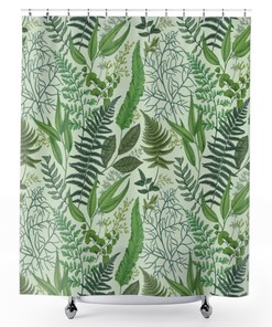 Nature-inspired Vintage Leaves Shower Curtain for Plant Lover Gift