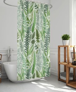 Nature-inspired Vintage Leaves Shower Curtain for Plant Lover Gift