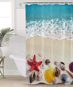 Nautical Beach Shower Curtain - Bring the Serenity of the Beach to Your Bathroom