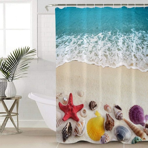 Nautical Beach Shower Curtain - Bring the Serenity of the Beach to Your Bathroom