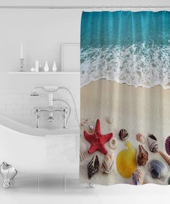 Nautical Beach Shower Curtain - Bring the Serenity of the Beach to Your Bathroom