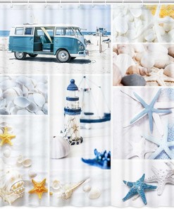 Nautical Shower Curtain for Bathroom Decor