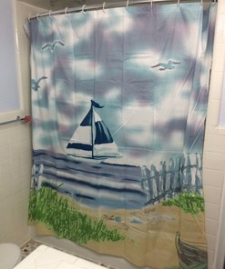 Nautical and Beachy Seashells Shower Curtain for a Refreshing Bathroom Decor
