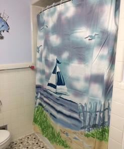 Nautical and Beachy Seashells Shower Curtain for a Refreshing Bathroom Decor