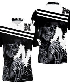 Nebraska Huskers Skull Maiden Fan 3D Polo Shirt for College Sports Supporters