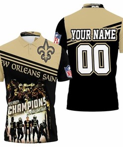 New Orleans Saints NFC South Division Champions Personalized 3D All Over Print Polo Shirt - Perfect Gift for Fans