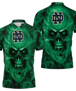 Notre Dame Fighting Irish Ncaa Fans Skull Polo Shirt