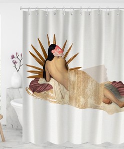 Nude Figure Shower Curtain for Contemporary Bathroom Decor