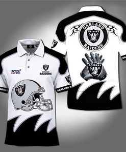 Oakland Raiders 100th Anniversary 3D Polo Shirt - Perfect Gift for Football Fans