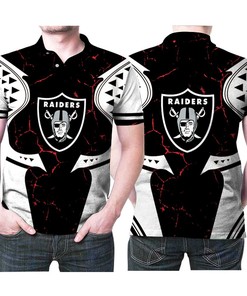 Oakland Raiders American Football Team Logo Aquaman 3D All Over Print Polo Shirt Perfect Gift for Fans
