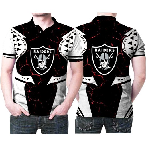 Oakland Raiders American Football Team Logo Aquaman 3D All Over Print Polo Shirt Perfect Gift for Fans