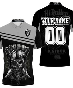 Oakland Raiders Black Sunday Skull 3D Personalized Polo Shirt (Perfect Gift for Fans and Gift for Fans)