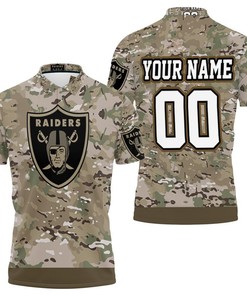 Oakland Raiders Camo Pattern 3D Personalized Polo Shirt (Perfect Gift for Fans and Gift for Fans)