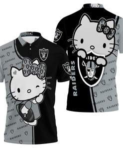 Oakland Raiders Hello Kitty Fan 3D Polo Shirt