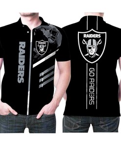 Oakland Raiders Logo Go Raiders Nfl 3D Printed Polo Shirt