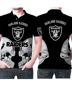 Oakland Raiders Logo Helmets 3D Printed Polo Shirt