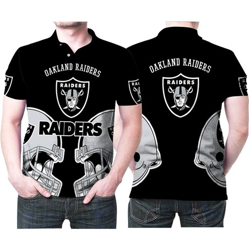 Oakland Raiders Logo Helmets 3D Printed Polo Shirt