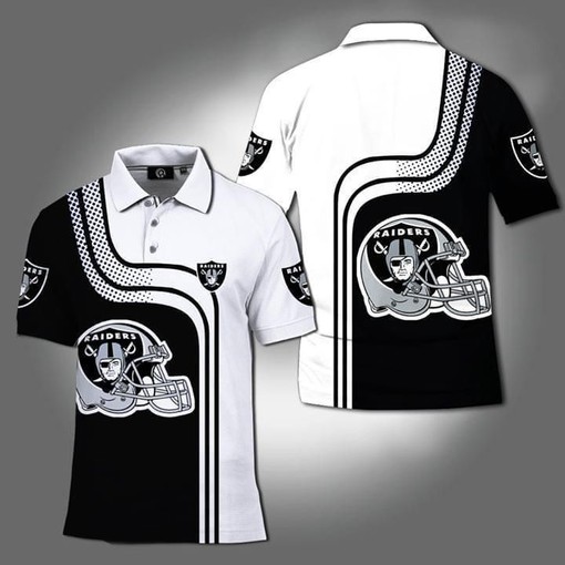 Oakland Raiders Nfl Fan 3D Polo Shirt