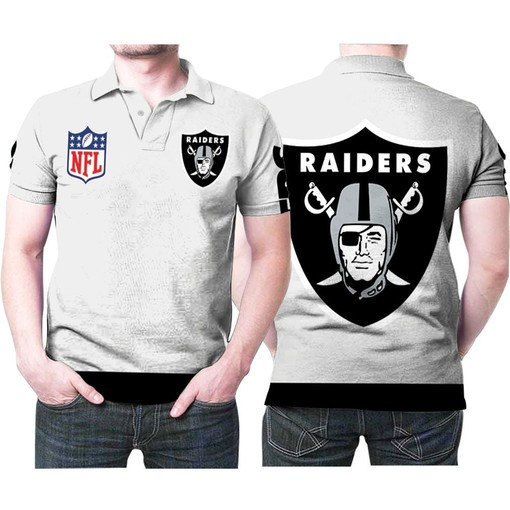 Oakland Raiders Nfl Logo 3D Printed Polo Shirt