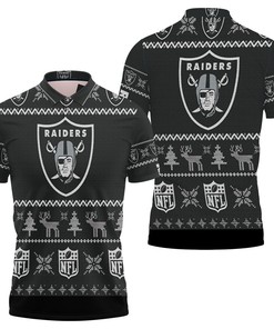 Oakland Raiders Nfl Ugly Sweatshirt Christmas 3D All Over Print Polo Shirt Perfect Gift for Fans