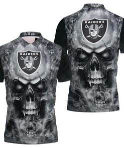 Oakland Raiders Skull 3D Polo Shirt