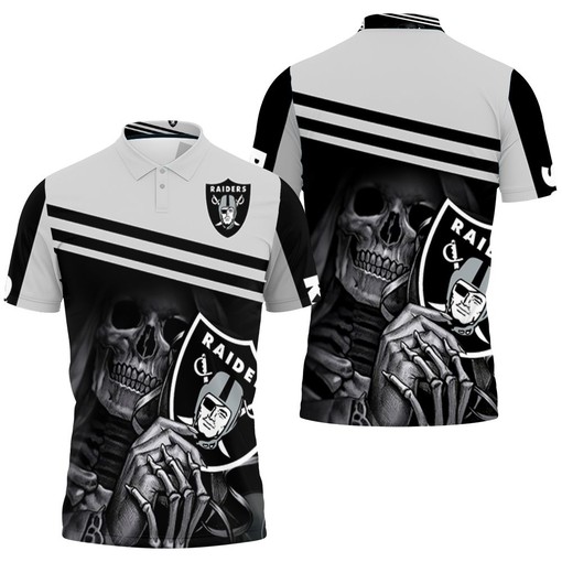 Oakland Raiders Skull Maiden Fan 3D Jersey Polo Shirt All Over Print Gift for Fans