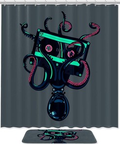 Octopus Feet and Tape Shower Curtain for a Quirky Style