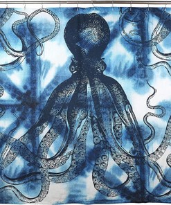 Octopus Shibori Shower Curtain - Thomas Paul Bathroom Decor
