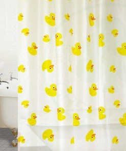 PEVA Penguin & Duck Design Waterproof Bath Shower Curtain - Animal Shower Curtain - Bathroom Decor - Home Decor Bathroom Curtain