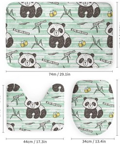 Pandas in Love with Bamboo Leaves Shower Curtain - Waterproof for Bathroom