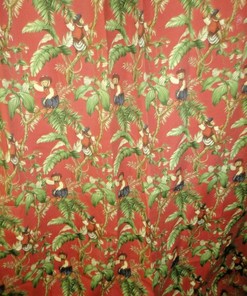 Paradise Monkey Cream Leaves Shower Curtain - Bathroom Curtain Decor