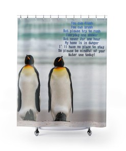 Penguin Shower Curtain - Perfect for Your Antarctica Theme